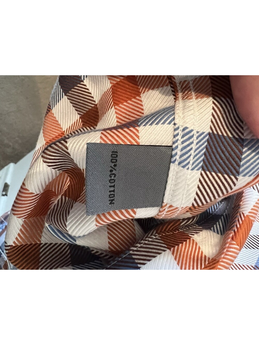 Johnston & Murphy Shirt XXL US Blue Check Flip Cuff Button Up Long Sleeve Mens - Picture 7 of 15
